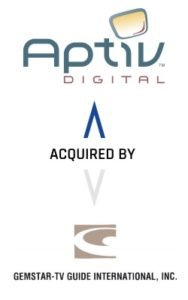Aptiv Digital Acquired By Gemstar-TV Guide International, Inc.